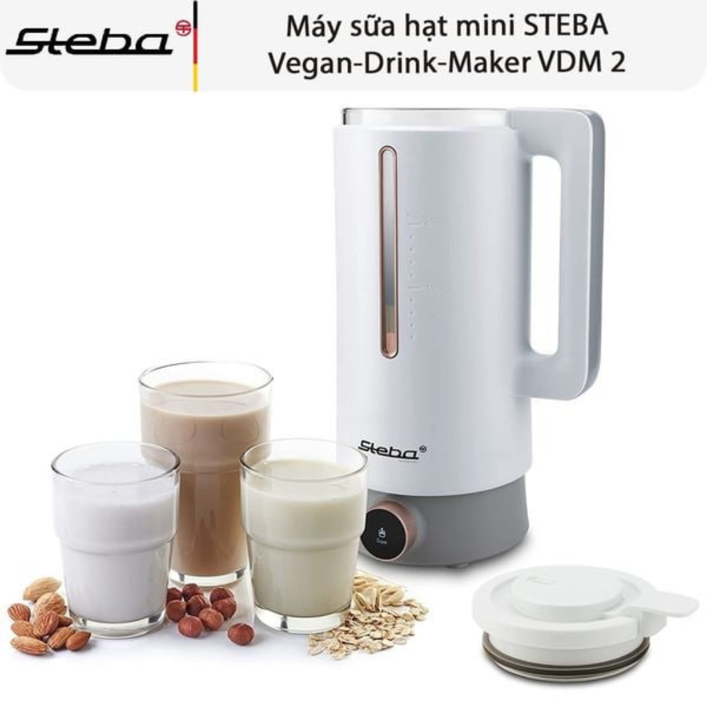 Máy xay sữa hạt mini Steba Vegan-Drink-Maker VDM2 600ml màu trắng